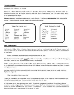 how to describe tone in music how to craft a story through the use of tone